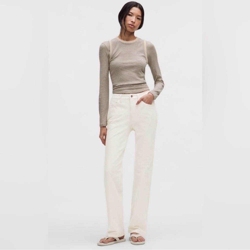 NWT Lululemon EasyFive Mid-Rise Relaxed-Straight leg Pant Regular length 24